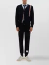 Thom Browne Silk Cotton Pants Drawstring Waist In Black