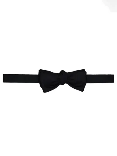 Thom Browne Silk Faille Bow Tie In Black