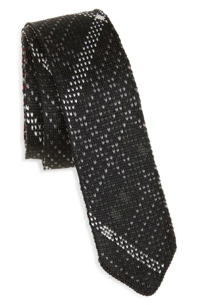 Thom Browne Silk Jacquard Tie In Green