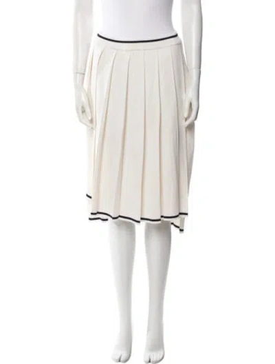 Pre-owned Thom Browne Silk Knee-length Skirt In Neutral