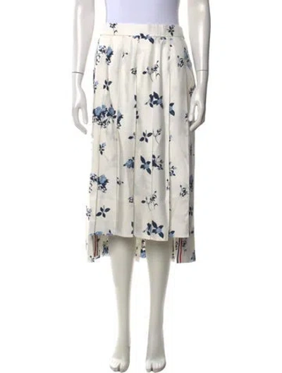 Pre-owned Thom Browne Silk Midi Length Skirt In Multi