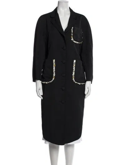 Pre-owned Thom Browne Silk Overcoat In Black