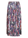 Thom Browne Silk Patterned Mini Skirt In Multi