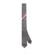 Thom Browne Silk Rwb Tie In Gray