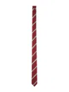 Thom Browne Diagonal Striped Silk Tie With Slim Width