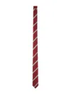 Thom Browne Diagonal Striped Silk Tie With Slim Width