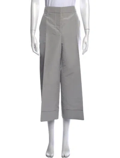 Pre-owned Thom Browne Silk Wide Leg Pants In Gray