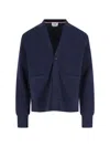 Thom Browne Knitwear With V-neckline And Ribbed Finish