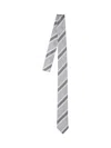 Thom Browne Silk-cotton Tie Accessory In Grey