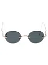 Thom Browne Silver Plate Titanium Titanium Sunglasses In Metallic