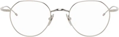 Thom Browne Silver Titanium Round Glasses