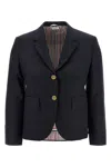 Thom Browne Single-breasted Blazer Blazer And Suits Blue In Black
