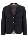 Thom Browne Single-breasted Blazer Blazer And Suits Blue In Black