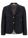 Thom Browne Single-breasted Blazer Blazer And Suits Blue In Black