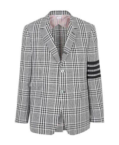 Thom Browne Single-breasted Blazer In Gray