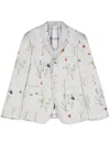 Thom Browne Single-breasted Blazer In Grey