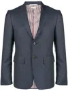 Thom Browne Single-breasted Button Blazer In Blue