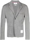 Thom Browne Single-breasted Button-fastening Blazer In Grey