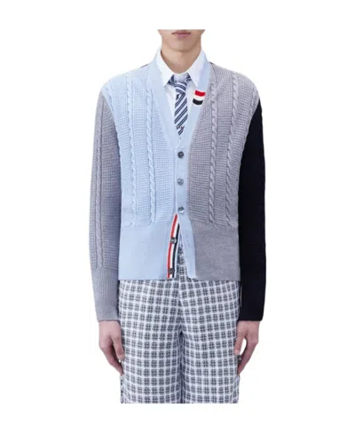 Thom Browne Single-breasted Button-fastening Cardigan In Blue