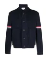 Thom Browne Single-breasted Button-fastening Coat In Black