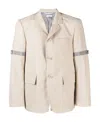 Thom Browne Single-breasted Button-fastening Jacket In White