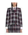 Thom Browne Single-breasted Checked Blazer In Black