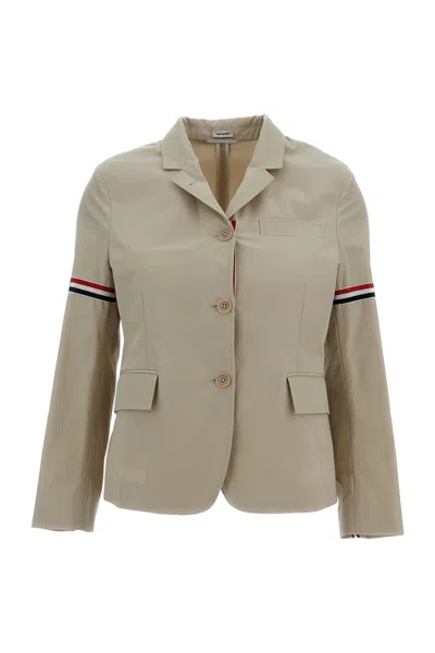 Thom Browne Single-breasted Classic Sport Blazer In Neutral