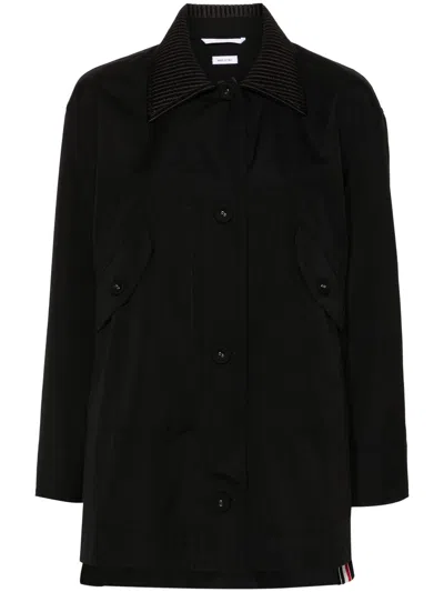 Thom Browne Single-breasted Coat In Black