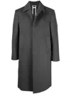 Thom Browne Single-breasted Coat In Grey