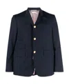 Thom Browne Single-breasted Cropped-sleeve Blazer In Black