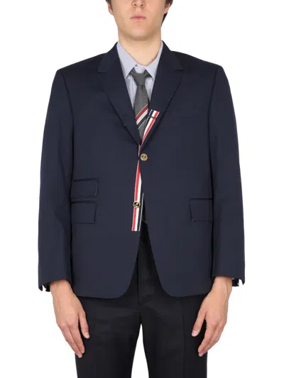 Thom Browne Single-breasted Jacket In Burgundy
