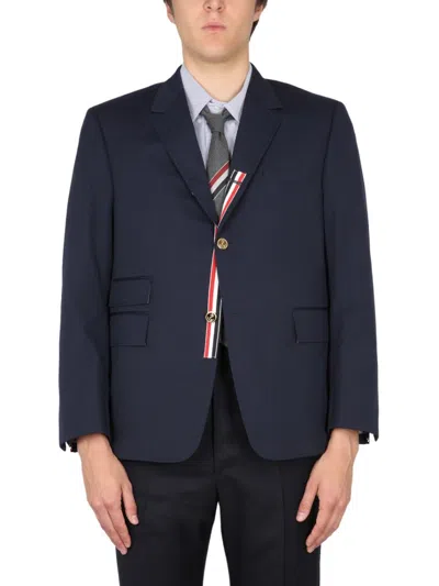 Thom Browne Single-breasted Jacket In Burgundy