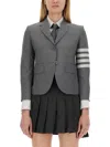 Thom Browne Single-breasted Jacket In Gray