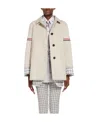 Thom Browne Coats Beige In White