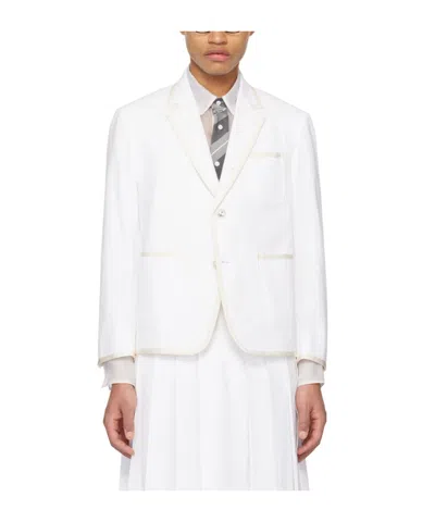 Thom Browne Single-breasted Suit Jacket In White