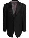 Thom Browne Single-breasted Buttoned Blazer In Black
