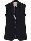 Thom Browne Single-breasted Waistcoat In Blue