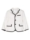 Thom Browne Single-breasted Wool Blazer In 中性色