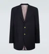 Thom Browne Blue Single-breasted Virgin Wool Blazer In Blue