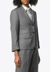 Thom Browne Single-breasted Wool Blazer In Gray