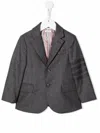 Thom Browne Single-breasted Wool Blazer In Grey