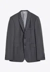 Thom Browne Grey Single-breasted Jacket In Wool Men In Grey