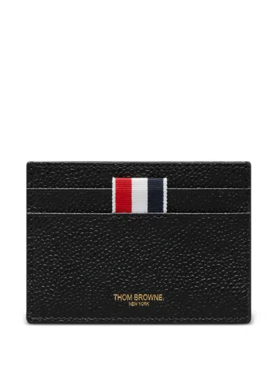 Thom Browne Single Card Holder In Black