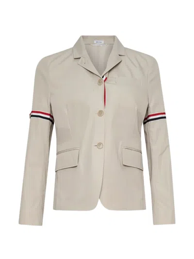 Thom Browne Sport Blazer Chest Pocket Flap Pockets In White