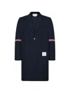 Thom Browne Single-button Coat In Blue