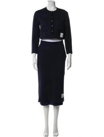 Pre-owned Thom Browne Skirt Set In Blue