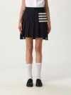 Thom Browne 4-bar Stripe Wool Skirt In Black