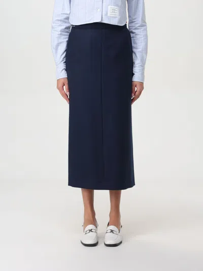 THOM BROWNE SKIRT THOM BROWNE WOMAN COLOR BLUE,F83161009