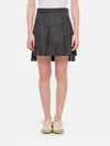 Thom Browne Pleated Mini Skirt In Grau