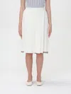 Thom Browne Rwb-stripe Pleated Wrap Skirt In White
